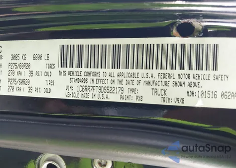 2013 Ram 1500 Express z USA, uszkodzony, nr VIN 1C6RR7FT9DS522179